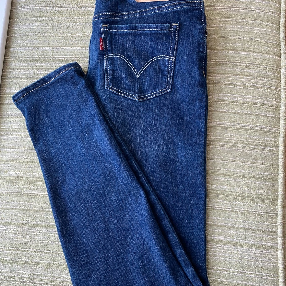 Levi's Girls Dark Blue Skinny Jeans.